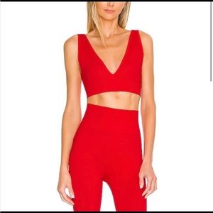 WeWoreWhat Red Legging and Sport Bra Set